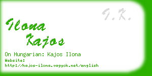 ilona kajos business card